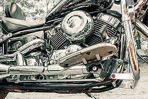 Metallic motorcycle