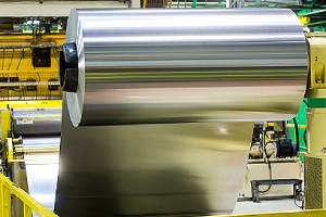 Aluminum coil in an industrial unit. Aluminum is widely preferred as car restoration sheet metal