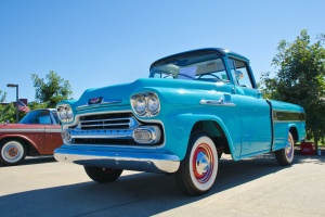 a blue car that has a Classic Truck Restoration