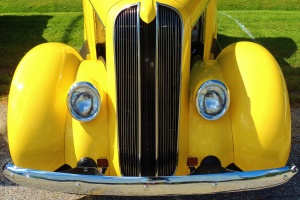 yellow truck that has been restored 